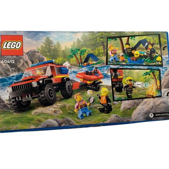 Lego City 4x4 Fire Truck With Rescue Boat 60412 301 Pieces - Picture 2 of 6